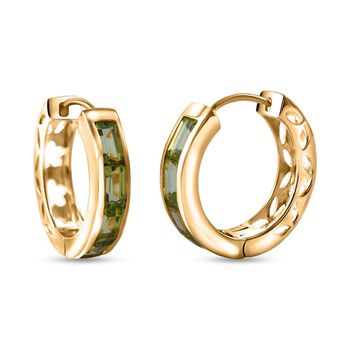 AA Peridot Ohrringe 925 Silber Gelbgold Vermeil ca. 4.77 ct