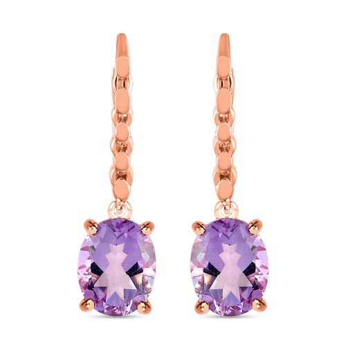 Rose de France Amethyst Ohrringe, 925 Silber rosévergoldet ca. 4.79 ct image number 0