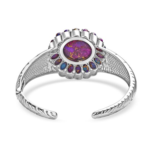 Lila Türkis Armreif, 19 cm - 41,17 ct. image number 5