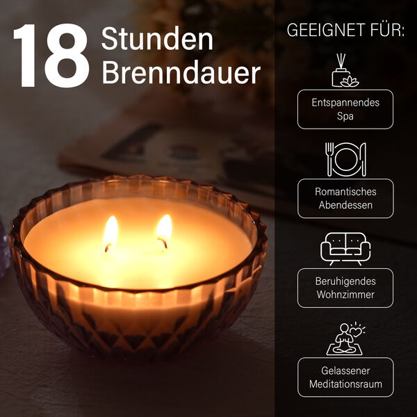 The 5th Season: Premium-Kollektion: Duftkerze im Glas, 20h Brenndauer, Rose image number 4