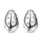 Weißer Kristall Ohrringe Reiner Edelstahl