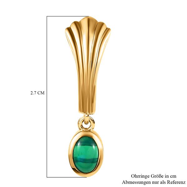 AA gr&uuml;ne, &auml;thiopische Welo Opal-Ohrringe - 0,54 ct. image number 5