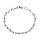 Moissanit Armband, ca. 19 cm, 925 Silber platiniert ca. 1.14 ct