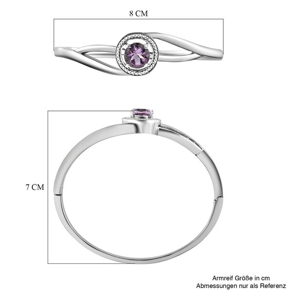 AAA Rose De France Amethyst Armreif, ca. 19 cm Edelstahl ca. 3.44 ct image number 5