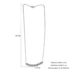 LUSTRO STELLA - österreichische, weiße Kristall-Halskette mit Magnetverschluss, 45 cm lang, Edelstahl ca. 8,29 ct image number 5