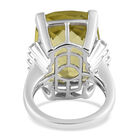 Ouro Verde-Quarz und Zirkon Ring 925 Silber platiniert  ca. 20,54 ct image number 5