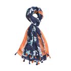 Weicher, leichter Schal mit Quasten, 180x80cm, Marineblau