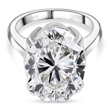 D'Joy Moissanit Ring 925 Silber rhodiniert (Gr&ouml;&szlig;e 19.00) ca. 15,00 ct