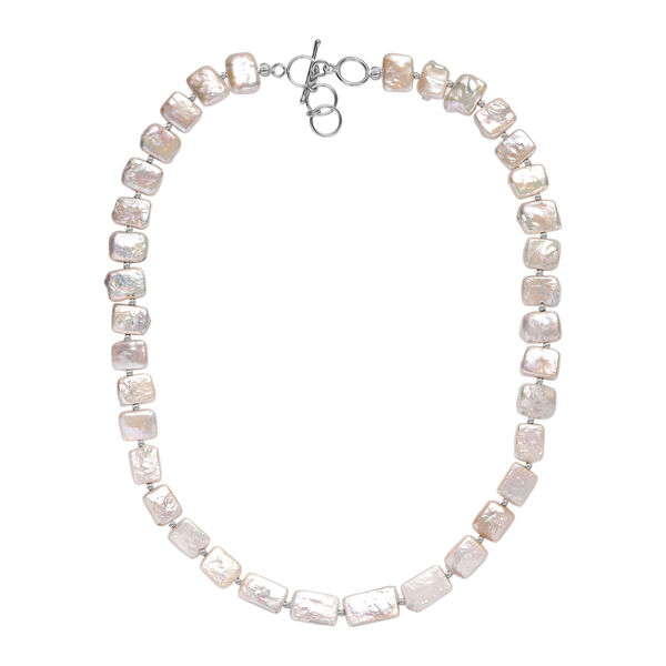 Weiße Süßwasser Perle Halskette ca. 45 cm 925 Silber rhodiniert image number 4