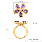 Afrikanischer Amethyst und Zirkon-Ring, 925 Silber vergoldet  ca. 4,18 ct image number 8