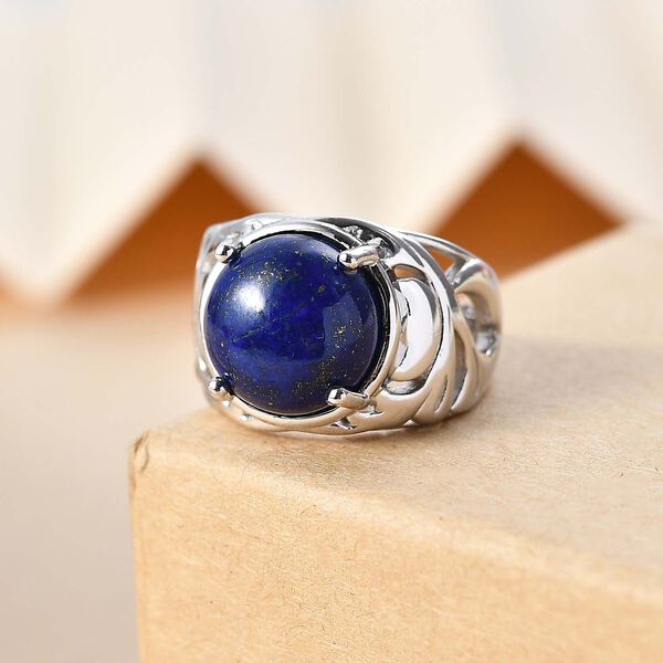Lapislazuli Ring Messing (Gr&ouml;&szlig;e 17.00) ca. 6,78 ct image number 2