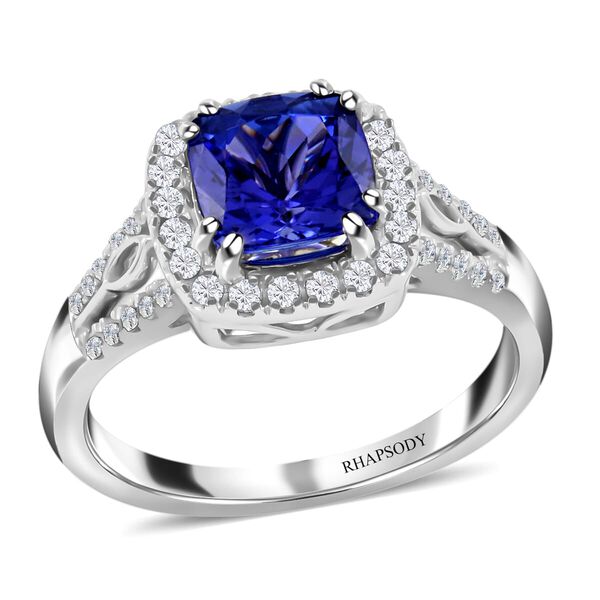 RHAPSODY zertifiziert und geprüft AAAA Tansanit und Diamant Ring in 950 Platin - 2,10 ct. image number 0