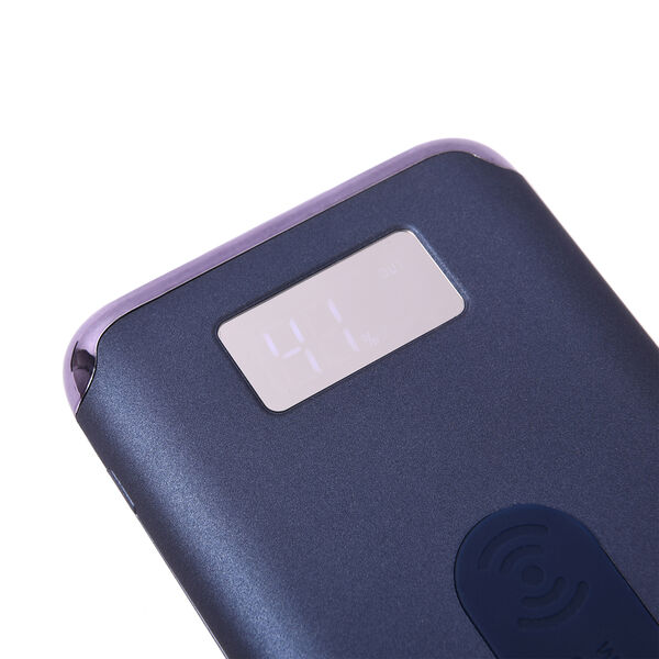 Kabellose PowerBank mit Bildschirmanzeige, 10000mAh, Blau image number 6