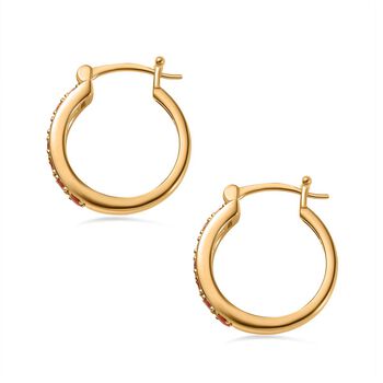 Salamanca Feueropal-Ohrringe, 925 Silber Vergoldet ca. 0,66 ct