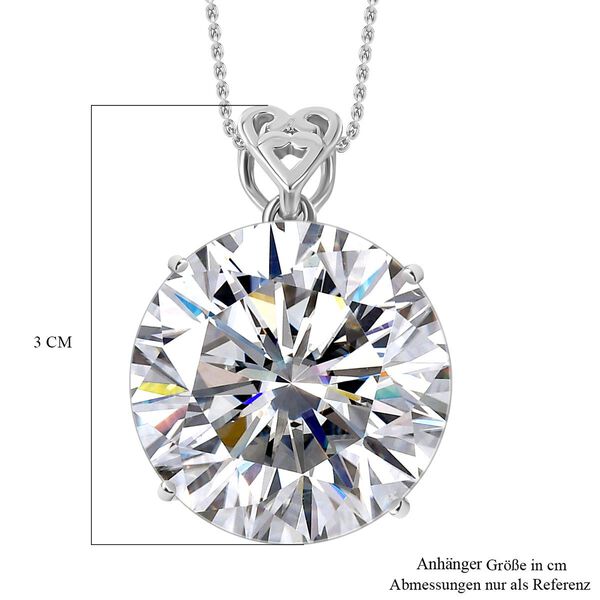 Moissanit Anhänger mit 60cm Kette - 32,34 ct. image number 5