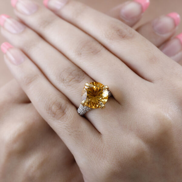 Citrin und Zirkon Ring - 8,38 ct. image number 3