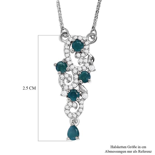 Grandidierit und Zirkon Halskette in Silber image number 6