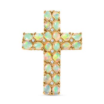 D'Joy AA nat&uuml;rlicher, &auml;thiopischer Welo Opal und Zirkon Anh&auml;nger - 2,88 ct.