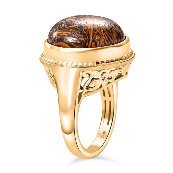 Skript Stein Ring Messing (Größe 21.00) ca. 14,66 ct image number 5