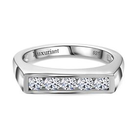 LUXURIANT DIAMOND- SI-GH Labor Diamant Ring, 925 Silber rhodiniert - 0,50 ct.