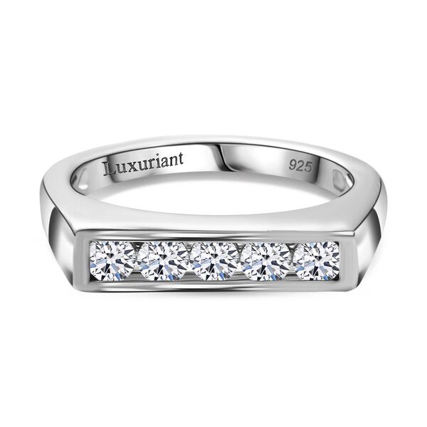 LUXURIANT SI-GH Labor Diamant Ring, 925 Silber rhodiniert - 0,50 ct.