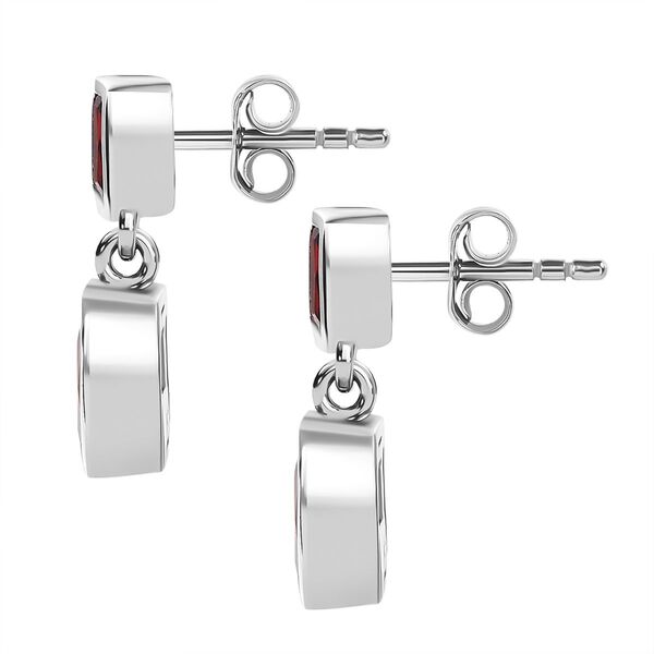 LUSTRO STELLA - Rote Zirkonia-Ohrringe image number 5