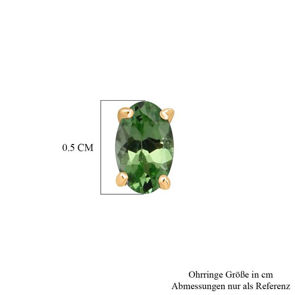 D'Joy AA Tsavorite Granat Ohrringe 925 Silber 750 Gelb Vergoldet ca. 0.49 ct image number 4