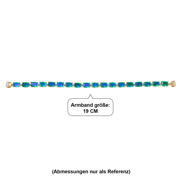 D'Joy Pfau Quarz Triplette Armband ca. 19 cm 925 Silber 750 Gelbgold Vermeil ca. 26,95 ct. image number 4