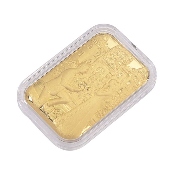 EXKLUSIVES GESCHENK - 999er Goldfolie mit Heiratsantrag-motiv 10mg image number 3