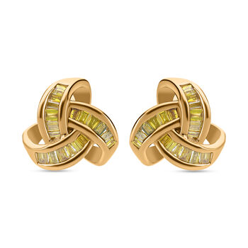 Gelber Diamant P3 Ohrringe 925 Silber Gelbgold Vermeil ca. 0,25 ct.