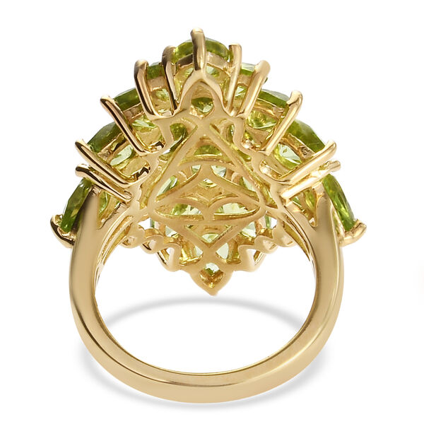 Natürlicher Peridot-Ring, 925 Silber vergoldet  ca. 9,49 ct image number 6