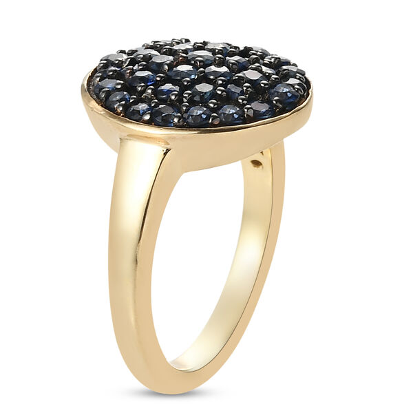 Blauer Saphir Ring 925 Silber vergoldet  ca. 1,51 ct image number 5