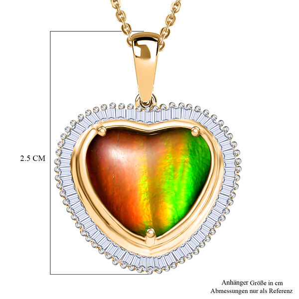 D'Joy Ammolit und Diamant Anh&auml;nger mit 50cm Kette - 4,07 ct. image number 6