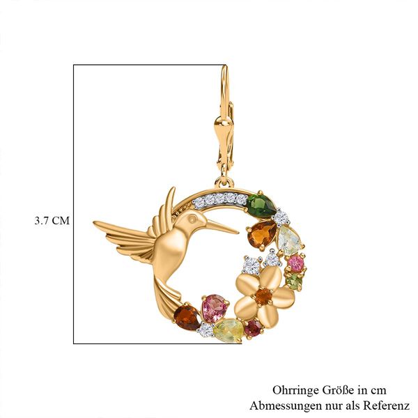 Multi-Turmalin und Zirkon  Ohrringe - 2,34 ct. image number 6