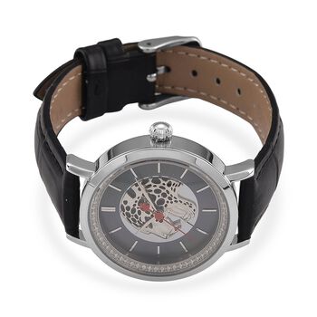 William Hunt - Moissanit Uhr, Swiss Ronda Uhrwerk, Reiner Edelstahl, Schwarz, ca. 0.20 ct