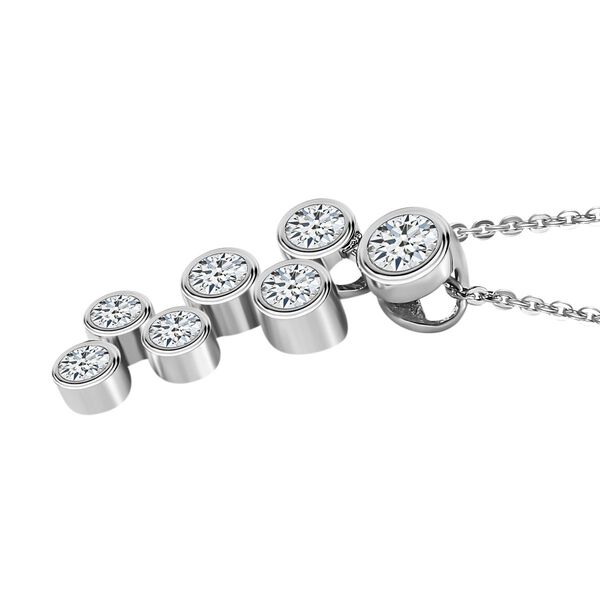 Moissanit Anh&auml;nger mit 50cm Kette - 0,70 ct. image number 4