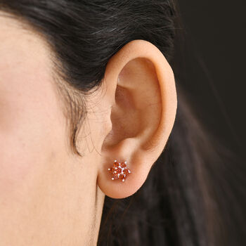 LUSTRO STELLA rote Zirkonia Ohrringe