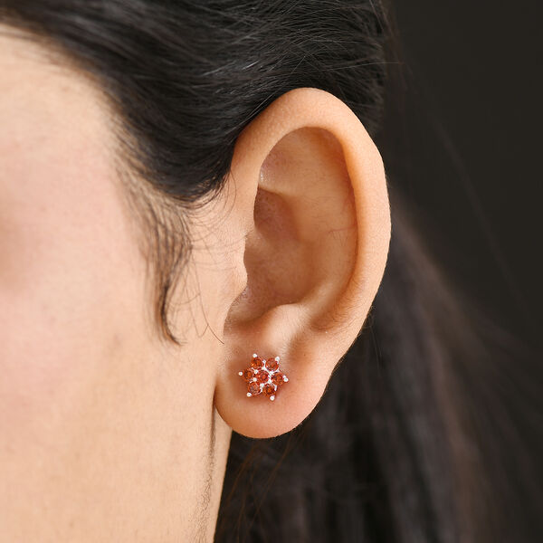 LUSTRO STELLA rote Zirkonia Ohrringe image number 2