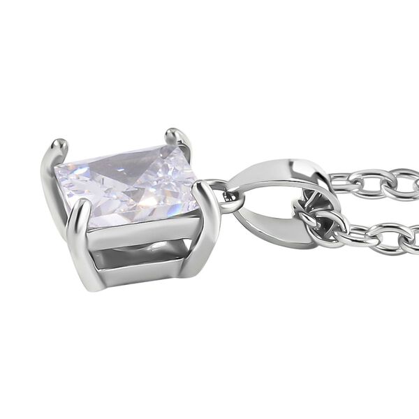 Weißer Zirkonia Schmuckset Reiner Edelstahl image number 7