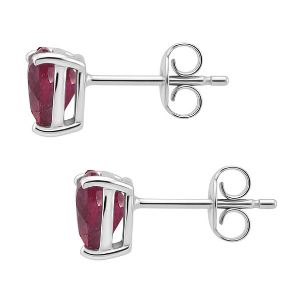 D'Joy afrikanische Rubin Ohrringe, 925 Silber platiniert - 2,44 ct. image number 4