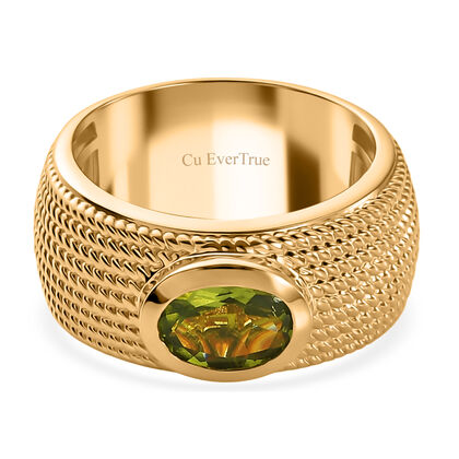 EVER TRUE Nat&uuml;rlicher Peridot Rin,  950 Kupfer (Gr&ouml;&szlig;e 20.00) ca. 1.21 ct
