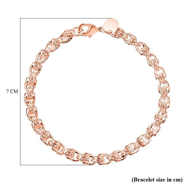 Gliederarmband, ca. 19 cm, ca. 12g, roséfarben image number 5