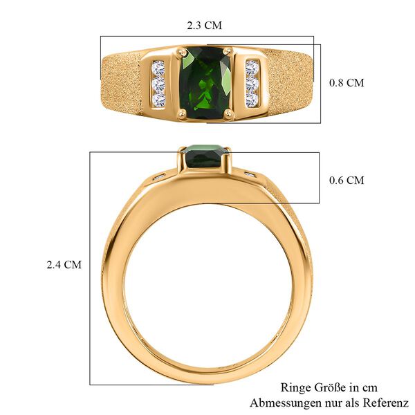 Nat&uuml;rlicher Chromdiopsid und Zirkon Ring - 1,23 ct. image number 6