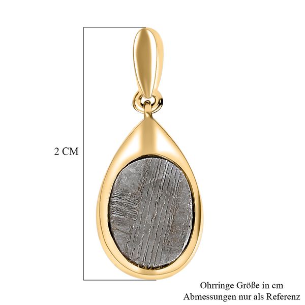 Meteorit Ohrringe 925 Silber vergoldet ca. 7,12 ct image number 6