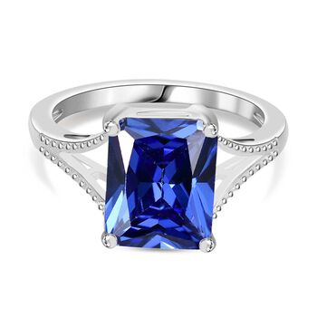 Blauer Zirkonia-Ring