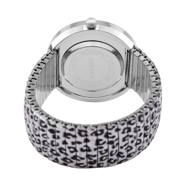 STRADA - Japanisches Uhrwerk, Flexible Uhr, Leopardenfellmuster image number 6