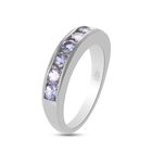 AA Tansanit Band Ring 925 Silber Platin-Überzug image number 3