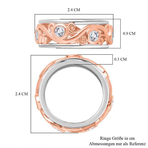 Moissanit Ring 925 Silber (Größe 18.00) ca. 0,85 ct image number 7