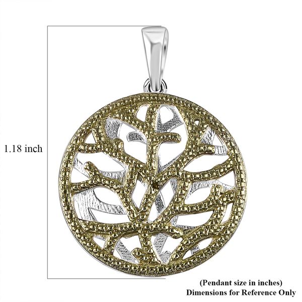 Lebensbaum-Anhänger mit grünen Diamantakzenten image number 5