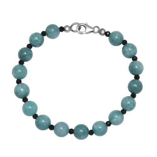 Aquamarin und schwarzes Spinell-Armband, 19 cm - 64 ct. image number 0